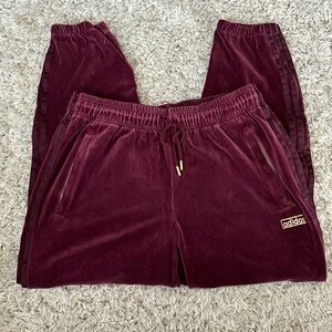 Men’s Adidas Maroon Velour Joggers